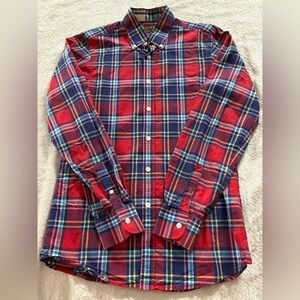 Classic Red and Blue Plaid Men's Shirt by El Ganso (S)